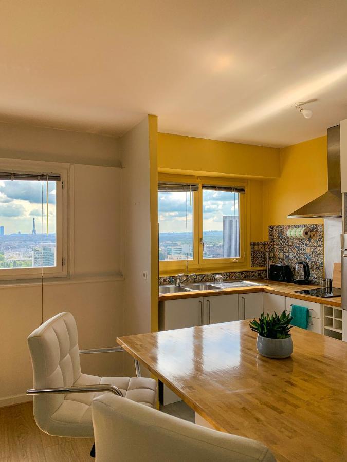 Vue Panoramique Sur Paris : Sublime Appartement Au Centre De Courbevoie Zewnętrze zdjęcie